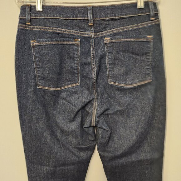 LL Bean Jeans Classic Fit Mid Rise Straight Leg Womens 12 Reg Stretch Denim EUC - Picture 8 of 13